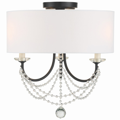 Crystorama Lighting Crystorama Lighting Delilah Matte Black Semi-Flushmount Light DEL-90803-MK_CEILING