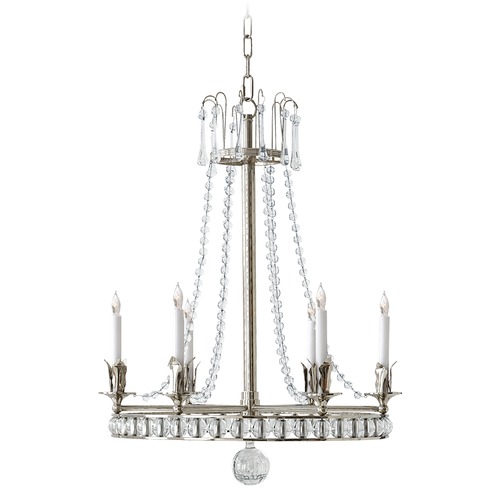 Visual Comfort Signature Collection Joe Nye Regency Medium Chandelier in Polished Nickel by Visual Comfort Signature SN5107PN