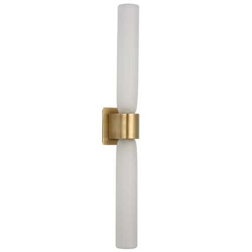 Visual Comfort Modern Collection Visual Comfort Modern Collection Kelly Wearstler Volver Hand Rubbed Antique Brass LED Sconce KWWS58027CEHAB