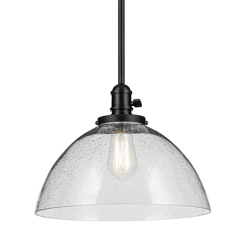 Kichler Lighting Kichler Lighting Avery Black Pendant Light with Bowl / Dome Shade 43912BK