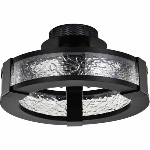 Satco Lighting Darrow LED 3000K Semi-Flush Mount in Matte Black by Nuvo Lighting 62-2001
