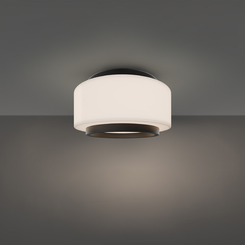 Modern Forms by WAC Lighting Modern Forms Preston Black LED Flushmount Light FM-12508-27-BK