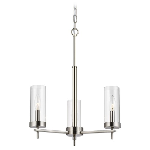 Visual Comfort Studio Collection Zire LED 3-Light Chandelier in Brushed Nickel by Visual Comfort Studio 3190303EN-962