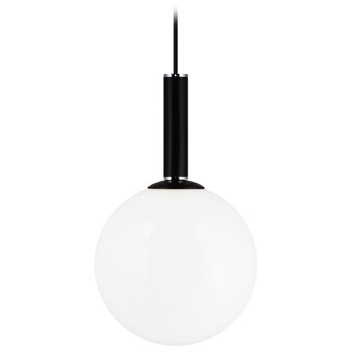 Matteo Lighting Stellar Black & Chrome Pendant by Matteo Lighting C75311BKOP