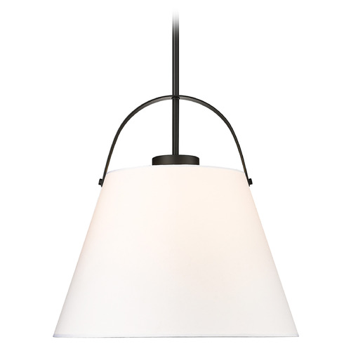Z-Lite Z-Lite Z-Studio Matte Black Pendant Light with Empire Shade 743P18-MB