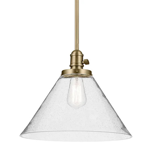 Kichler Lighting Avery 14-Inch Pendant in Natural Brass by Kichler Lighting 43905NBR