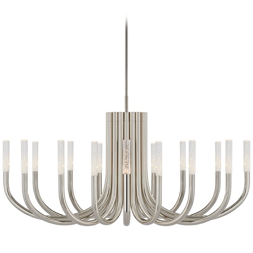 Visual Comfort Signature Collection Kelly Wearstler Rousseau Chandelier in Nickel by Visual Comfort Signature KW5585PNSG