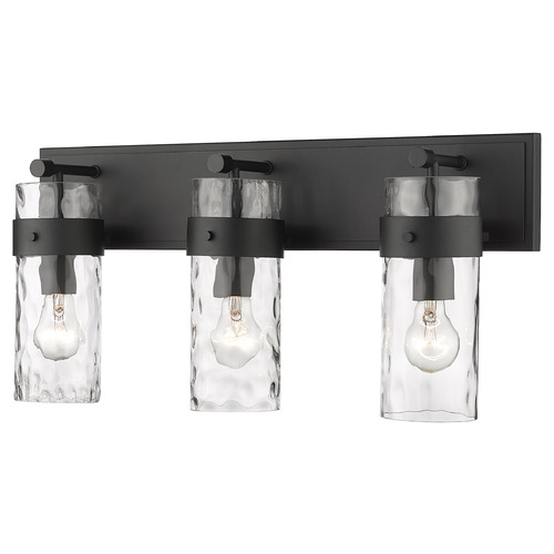 Z-Lite Fontaine Matte Black Bathroom Light by Z-Lite 3035-3V-MB