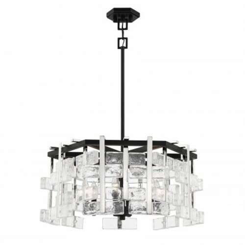 Metropolitan Lighting Painesdale 6-Light Pendant in Coal & Polished Nickel by Metropolitan N7545-729