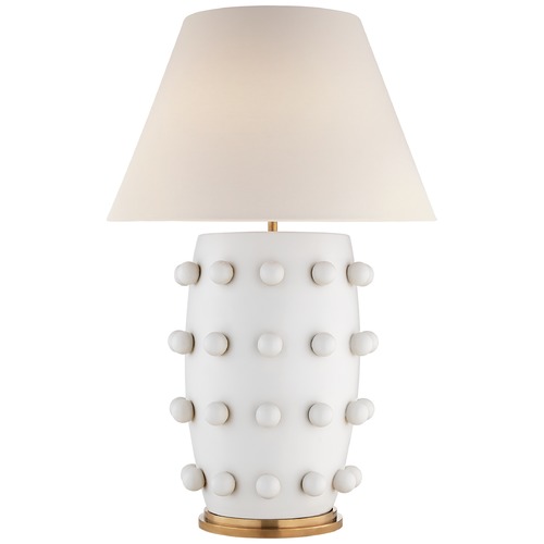 Visual Comfort Signature Collection Kelly Wearstler Linden Table Lamp in Plaster White by Visual Comfort Signature KW3032PWL