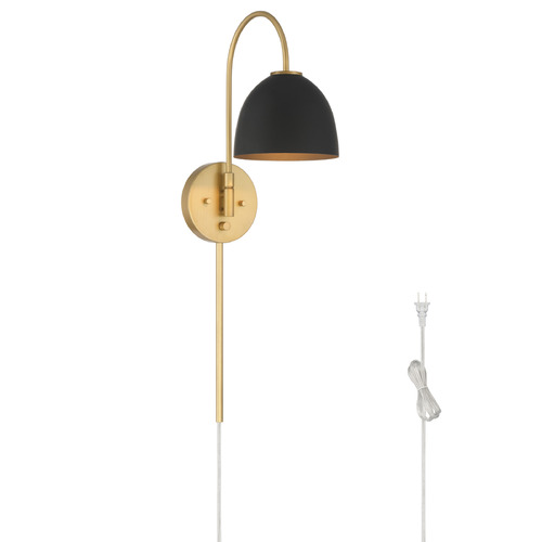 Hunter Fan Company Hunter Fan Company Erling Luxe Gold LED Plug and Cord Wall Lamp 48175
