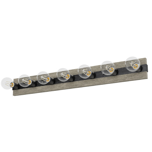Hunter Fan Company Hunter Fan Company Donelson Brushed Iron & Barnwood Vertical Bathroom Light 13052