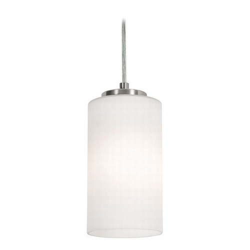 AFX Lighting Afx Lighting Leo Satin Nickel Mini-Pendant Light with Cylindrical Shade LEOP04MBSN