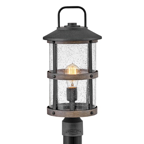 Hinkley Lakehouse 18.75-Inch Aged Zinc & Driftwood Grey Post Light by Hinkley Lighting 2687DZ