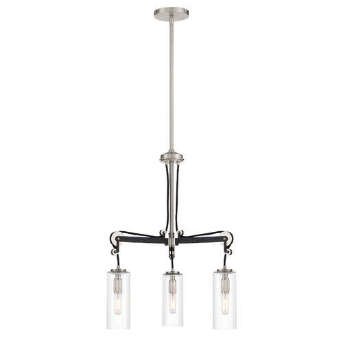 Minka Lavery Pullman Junction 3-Light Chandelier in Nickel & Coal by Minka Lavery 2898-691