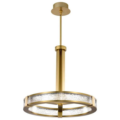 Satco Lighting Darrow LED 3000K Pendant in Vintage Brass by Nuvo Lighting 62-2013
