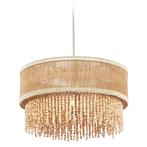 Kalco Lighting Kalco Lighting Naturale Jute Pendant Light with Drum Shade 524855JT
