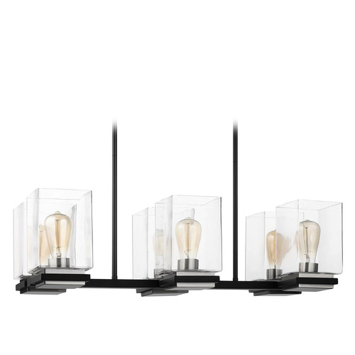 Nuvo Lighting Crossroads 6-Light Linear Pendant in Matte Black by Nuvo Lighting 60-7657
