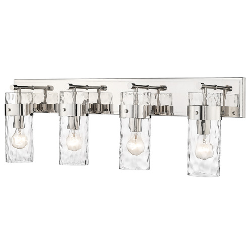 Z-Lite Fontaine Polished Nickel Bathroom Light by Z-Lite 3035-4V-PN