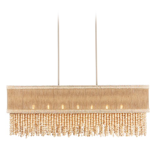 Kalco Lighting Kalco Lighting Naturale Jute Island Light with Oval Shade 524861JT