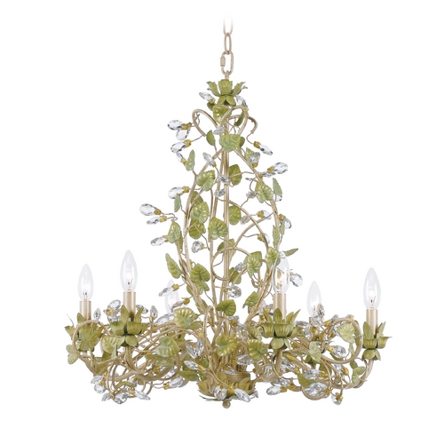 Crystorama Lighting Josie Crystal Chandelier in Champange Green Tea by Crystorama Lighting 4846-CT