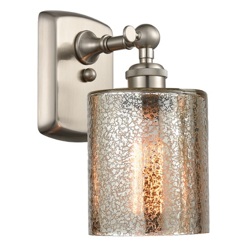 Innovations Lighting Cobbleskill Brushed Satin Nickel Sconce by Innovations Lighting 516-1W-SN-G116