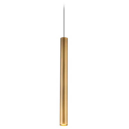 Kuzco Lighting Kuzco Lighting Mason Vintage Brass LED Mini-Pendant Light with Cylindrical Shade PD90420-VB