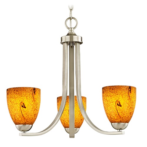 Design Classics Lighting Satin Nickel Chandelier 5843-09 GL1001MB