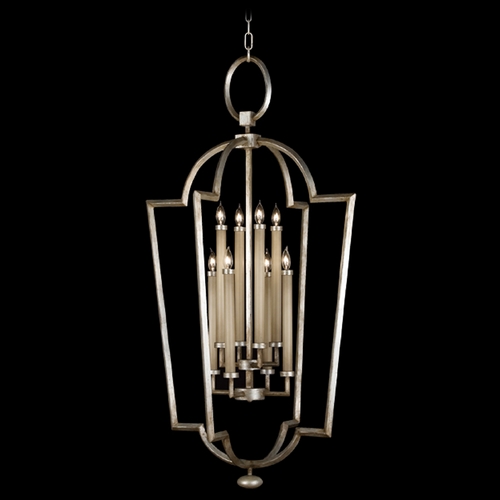 Fine Art Lamps Fine Art Lamps Allegretto Silver Platinized Silver Leaf with Subtle Brown Highlights Pendant Light 780440ST