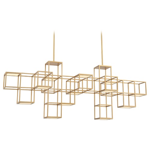 Eurofase Lighting Ferro 13-Light Linear LED Chandelier in Gold by Eurofase Lighting 38257-018