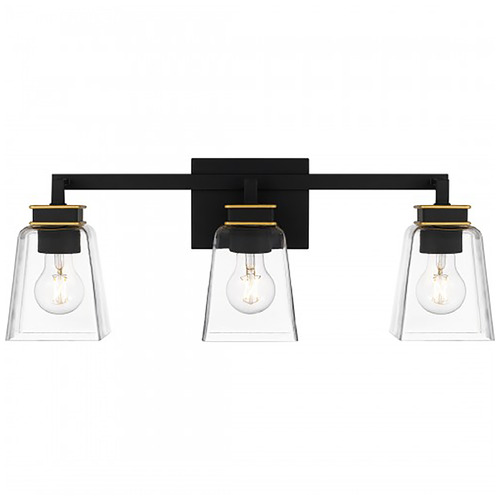Quoizel Lighting Quoizel Lighting Almany Matte Black & Gold Bathroom Light ALY8623MBK