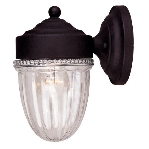 Meridian Textured Black Outdoor Wall Light by Savoy House M50060TB
