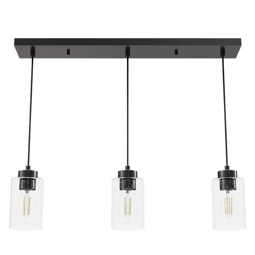 Hunter Fan Company Hunter Fan Company Hartland Noble Bronze Multi-Light Pendant with Cylindrical Shade 13070