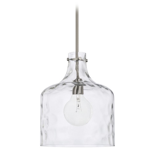 HomePlace by Capital Lighting Crawford 11.75-Inch Water Glass Pendant in Nickel by HomePlace by Capital Lighting 325717BN