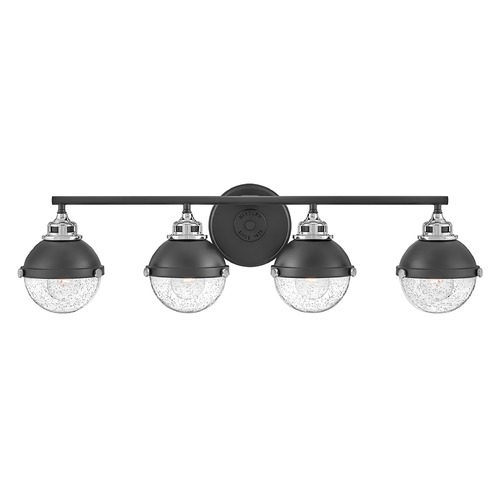 Hinkley Fletcher 4-Light Vanity Light in Black & Chrome by Hinkley Lighting 5174BK-CM