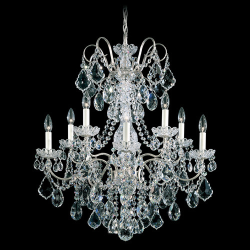 Schonbek Lighting Schonbek Worldwide Lighting New Orleans Antique Silver Crystal Chandelier 3657-48R