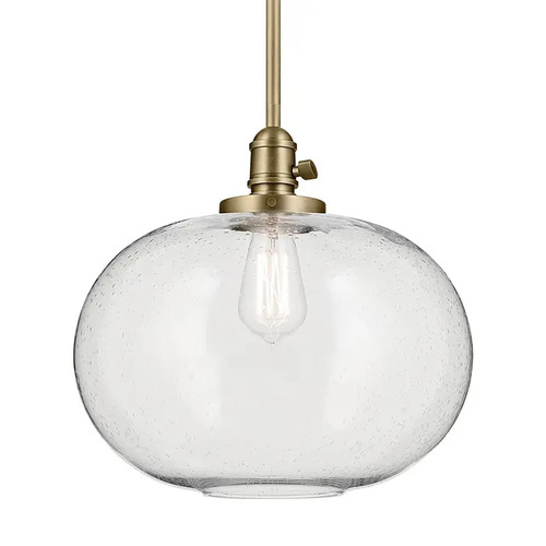 Kichler Lighting Avery 14.50-Inch Pendant in Natural Brass by Kichler Lighting 43911NBR