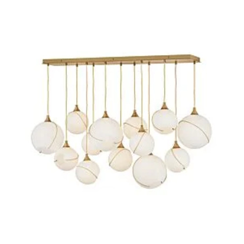 Hinkley Skye 13-Light Linear Pendant in Heritage Brass by Hinkley Lighting 30305HBR-CO