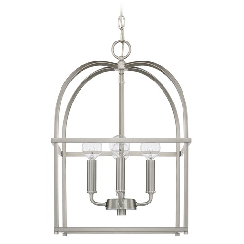 HomePlace by Capital Lighting Aubrey 12.50-Inch Lantern in Brushed Nickel by HomePlace by Capital Lighting 527542BN