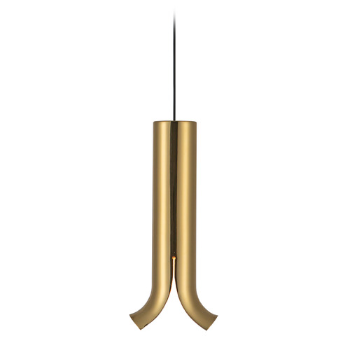 Kuzco Lighting Kuzco Lighting Husk Metallic Brass LED Mini-Pendant Light PD89709-MRB