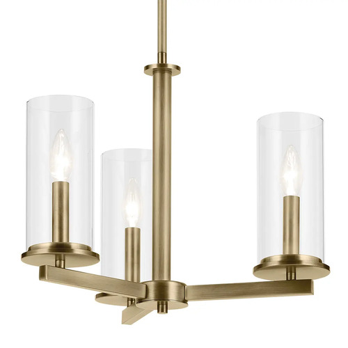 Kichler Lighting Crosby 18-Inch Natural Brass Chandelier by Kichler Lighting 43997NBR