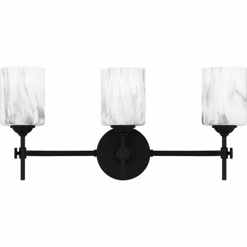 Quoizel Lighting Aria 3-Light Bath Light in Matte Black by Quoizel Lighting ARI8622MBK