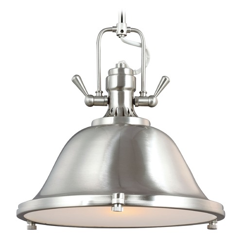 Generation Lighting Stone Street 13.25-Inch Pendant in Brushed Nickel by Generation Lighting 6514401-962