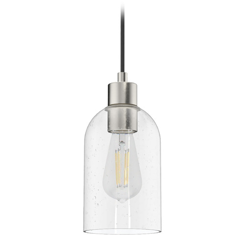 Hunter Fan Company Hunter Fan Company Lochemeade Brushed Nickel Mini-Pendant Light with Bowl / Dome Shade 19200