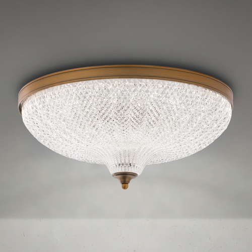 Schonbek Lighting Roma Aged Brass LED Flushmount Light by Schonbek Lighting S6016-700O