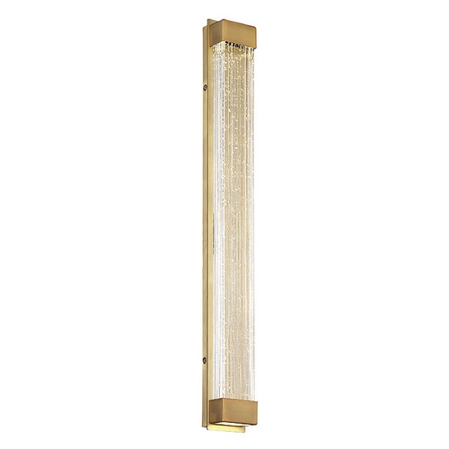 Modern Forms by WAC Lighting Tower 27-Inch LED Sconce in Aged Brass 3500K by Modern Forms WS-58827-AB
