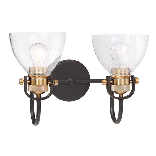 Minka Lavery Monico Bronze with Brass Bathroom Light by Minka Lavery 3362-416