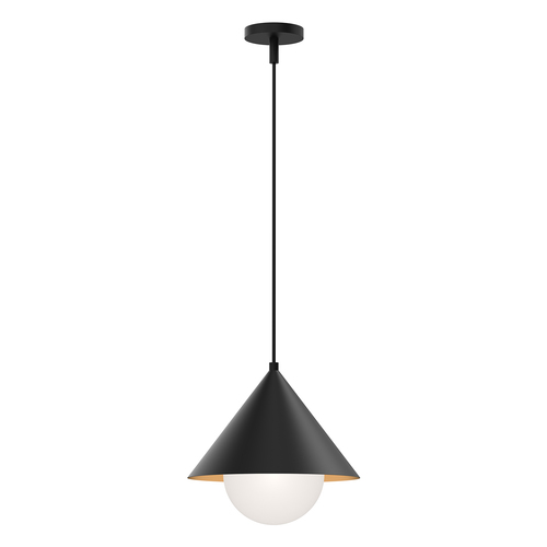 Alora Lighting Alora Lighting Remy Matte Black Pendant Light with Globe Shade PD485214MBOP