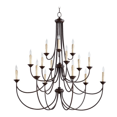 Quorum Lighting Brooks Oiled Bronze Chandelier by Quorum Lighting 6250-15-86