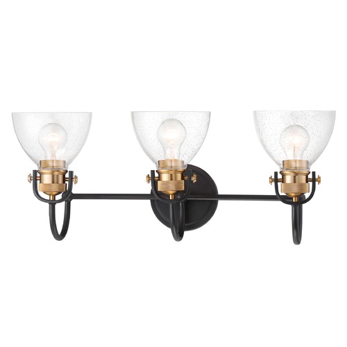 Minka Lavery Monico Bronze with Brass Bathroom Light by Minka Lavery 3363-416